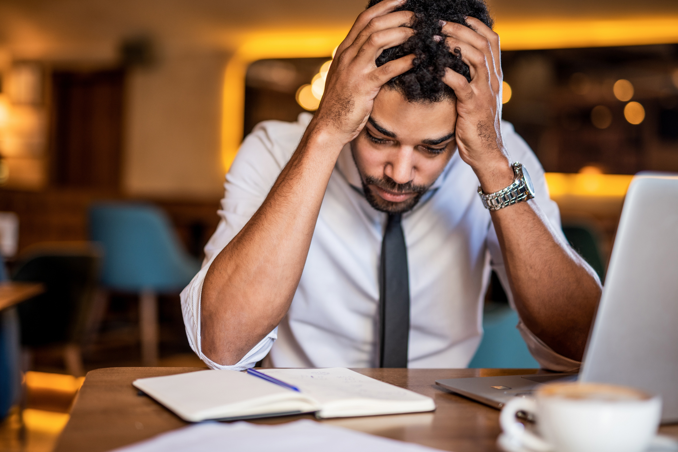 Portrait of Stressed Businessman 